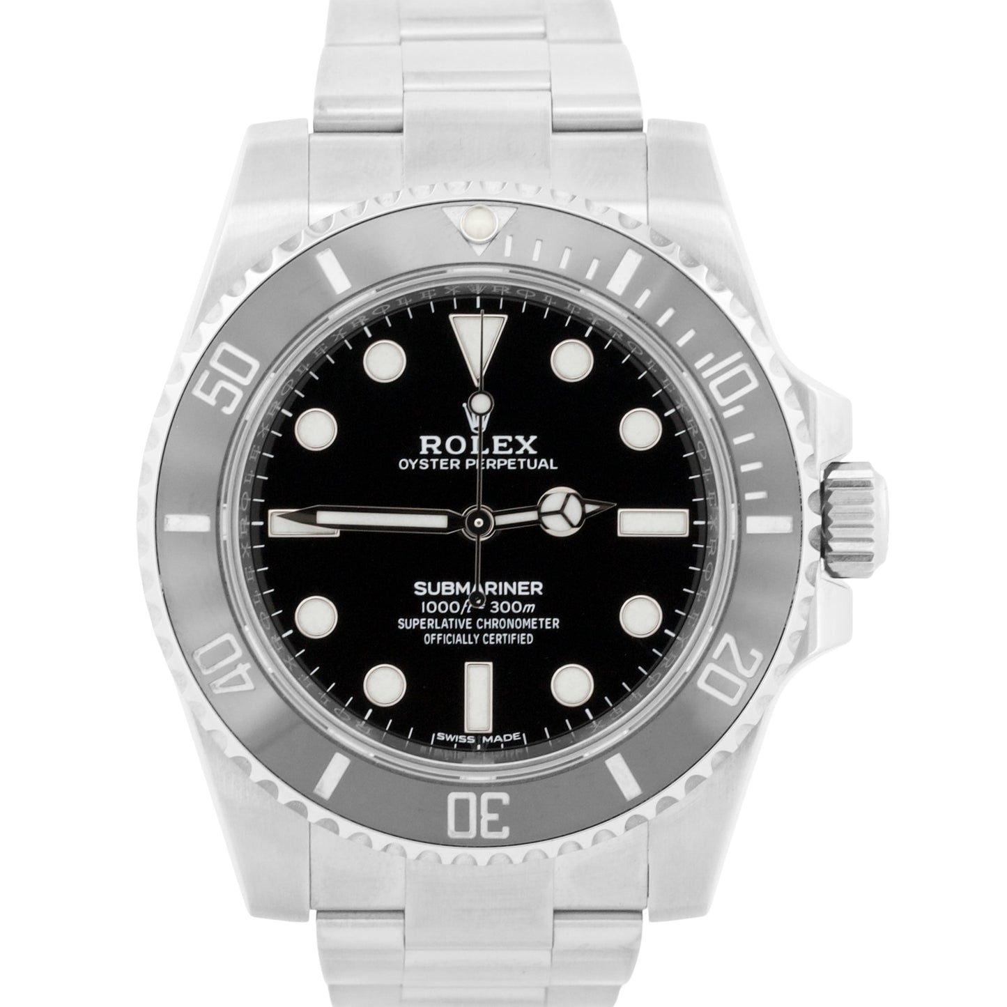 2020 PAPERS Rolex Submariner No-Date 40mm BLACK Ceramic Steel 114060 LN BOX