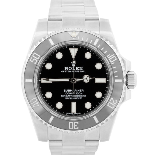 2020 PAPERS Rolex Submariner No-Date 40mm BLACK Ceramic Steel 114060 LN BOX