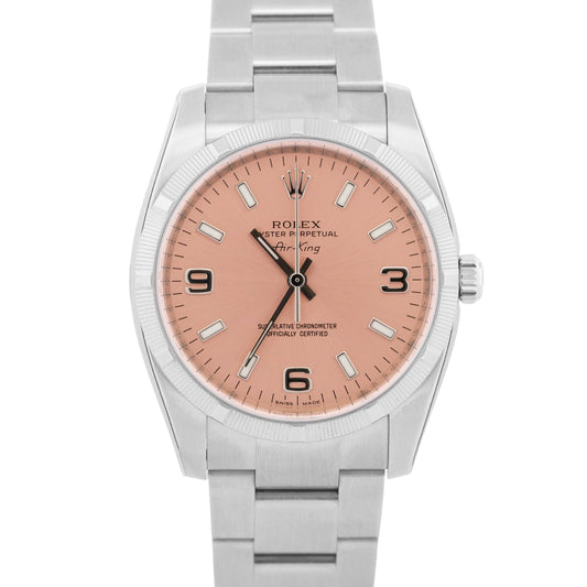 NEW STICKERED 2024 Rolex Oyster Perpetual SALMON Pink Stainless 34mm 114210 BOX