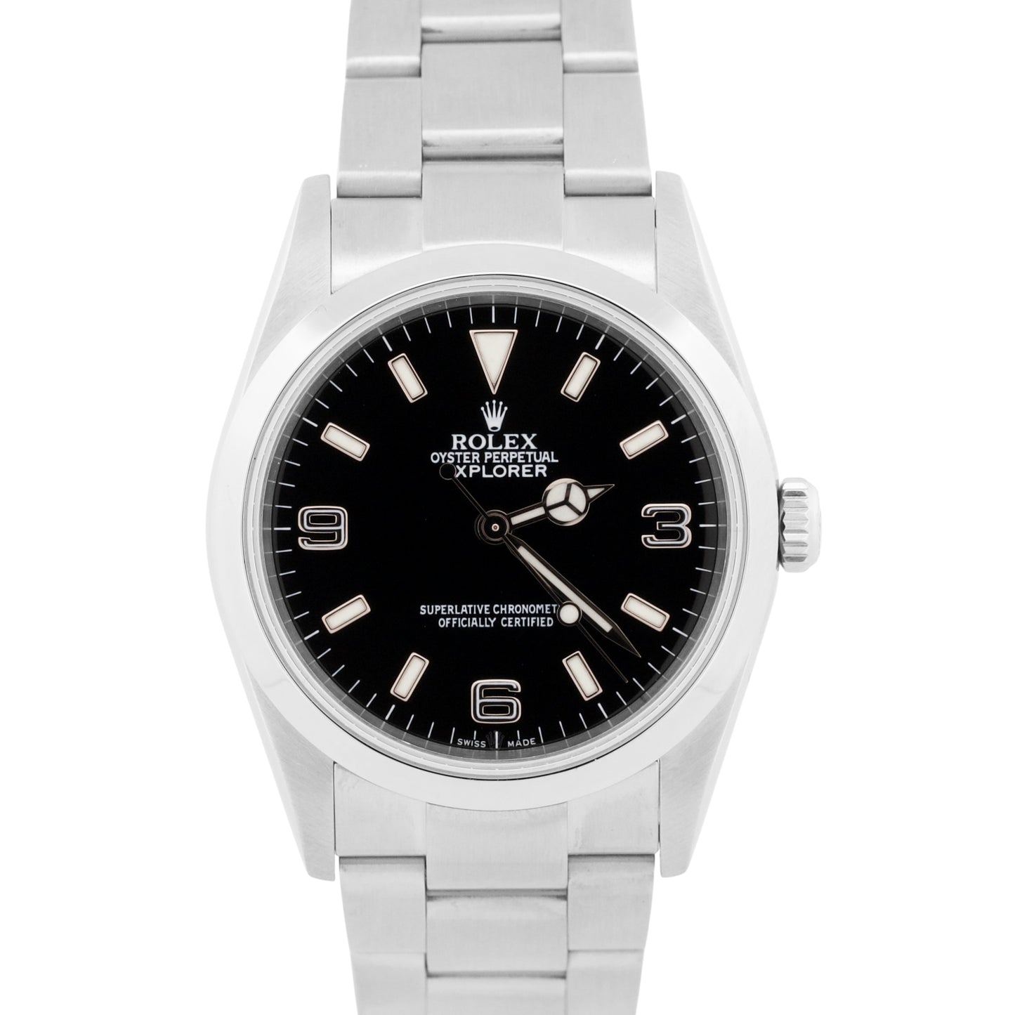 Rolex Explorer I Black 36mm 3-6-9 Stainless Steel Automatic Oyster Watch 114270