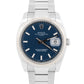 Rolex Oyster Perpetual Date BLUE 18K Gold Steel 34mm Fluted OYSTER 115234 Watch