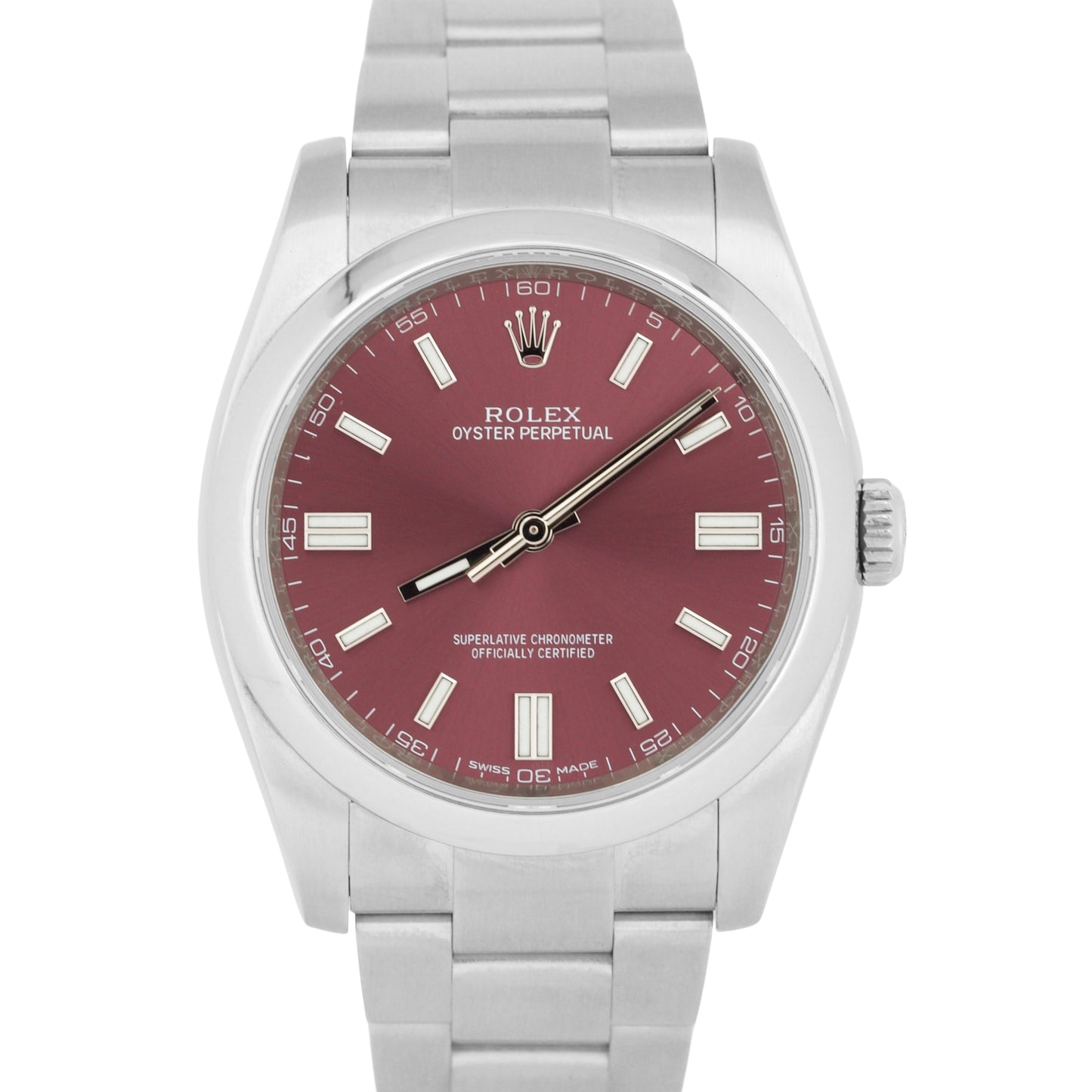 MINT Rolex Oyster Perpetual GRAPE Purple Stainless 3-6-9 Automatic 36mm 116000