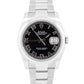 Rolex DateJust 36 BLACK ROMAN Stainless Steel Oyster 36mm Watch 116200