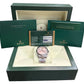 2014 PAPERS Rolex DateJust 36mm PINK Red Roulette OYSTER Steel Watch 116200 BOX