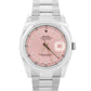 2014 PAPERS Rolex DateJust 36mm PINK Red Roulette OYSTER Steel Watch 116200 BOX