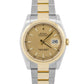 2005 PAPERS Rolex DateJust 36mm CHAMPAGNE 18K Gold Steel OYSTER 116203 BOX