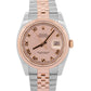 2021 PAPERS Rolex DateJust 36mm PINK ROMAN 18K Gold Steel JUBILEE 116231 BOX