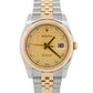 Rolex DateJust 36mm JUBILEE CHAMPAGNE DIAMOND 18K Yellow Gold Steel 116233 Watch