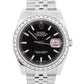 Rolex DateJust 36mm RED ROULETTE Black 18K DIAMOND Steel SUPER JUBILEE 116234