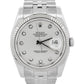 Rolex DateJust 36mm SILVER DIAMOND 18K Stainless Steel SUPER JUBILEE 116234