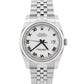 UNPOLISHED PAPERS Rolex DateJust 36mm WHITE ROMAN Steel JUBILEE 18K 116234 BOX