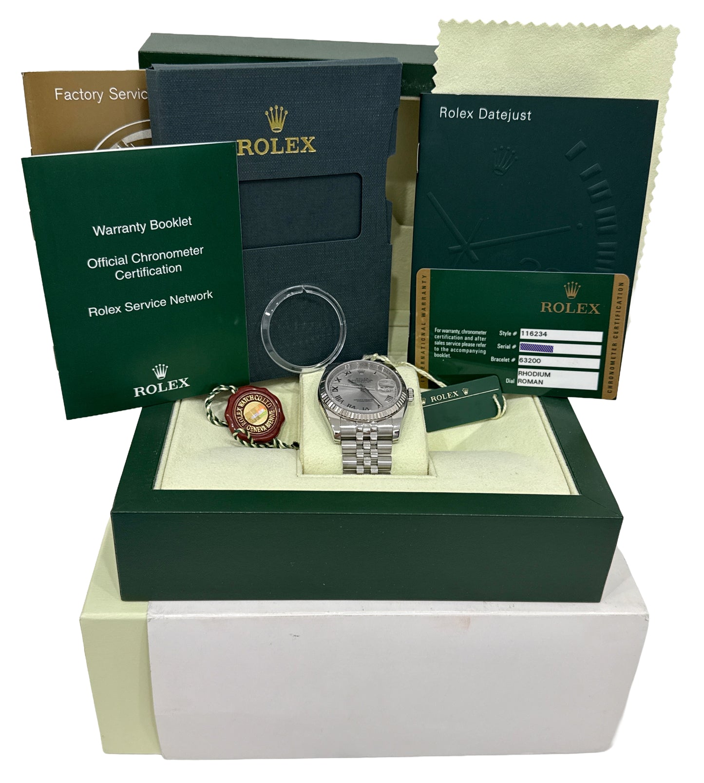PAPERS Rolex DateJust 36mm SILVER ROMAN 18K Gold Steel JUBILEE 18K 116234 BOX