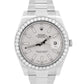Rolex DateJust II 41mm SILVER Stainless Steel DIAMOND BEZEL Oyster 116300 BOX