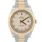 PAPERS Rolex Datejust II IVORY DIAMOND 18K Yellow Gold Steel 41mm 116333 BOX