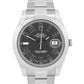 2015 Rolex DateJust II 116334 Matte Black Roman Steel 18K Fluted 41mm Box Papers