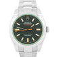 PAPERS Rolex Milgauss Green BLACK 40mm 116400 GV Stainless Steel Watch BOX