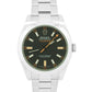 Rolex Milgauss BLACK Orange Steel Green Crystal 40mm Smooth Oyster 116400 GV