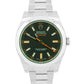 New Stickered 2021 Rolex Milgauss 116400 GV Black Green 40mm Steel Box Papers