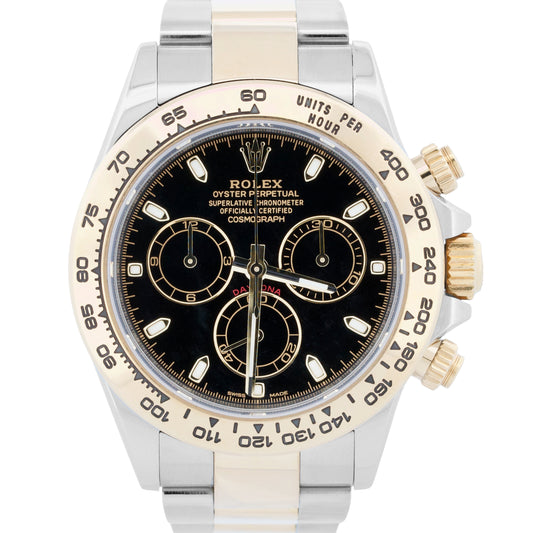 Rolex Daytona Cosmograph BLACK Two-Tone 18K Yellow Gold Stainless Steel 116503