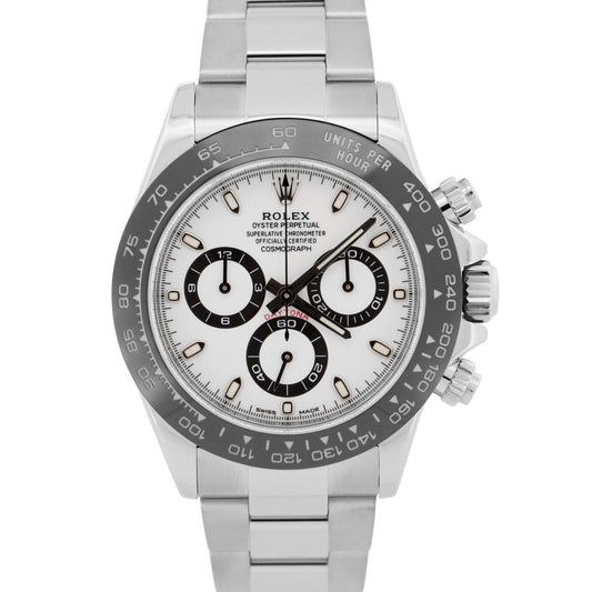 2019 PAPERS Rolex Daytona PANDA White Stainless Steel CERAMIC 40mm 116500 LN BOX