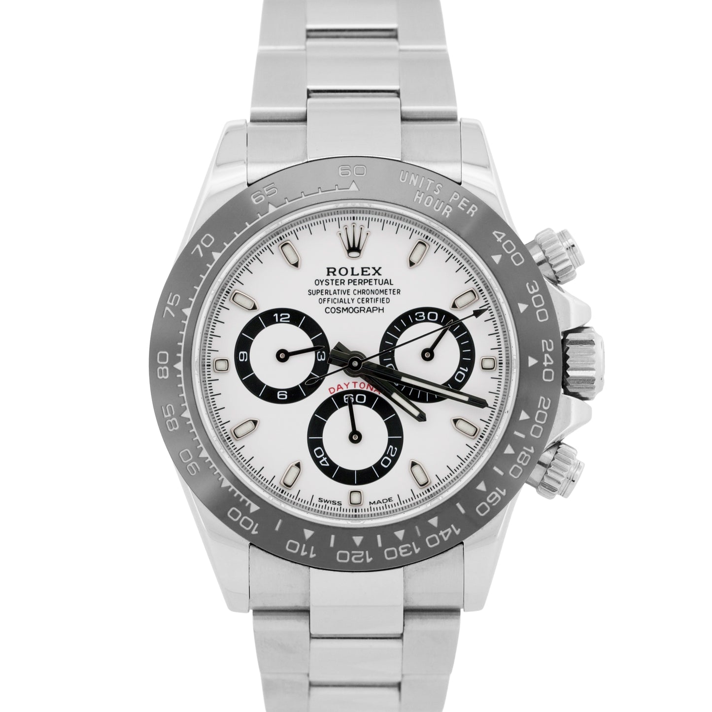 PAPERS Rolex Daytona PANDA White Stainless Steel Ceramic 40mm 116500 LN BOX