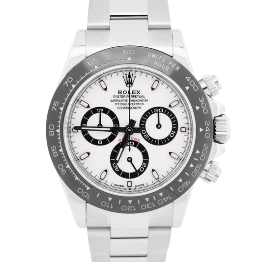 2019 Rolex Daytona 116500 LN Panda White Stainless Steel Ceramic 40mm Box Papers