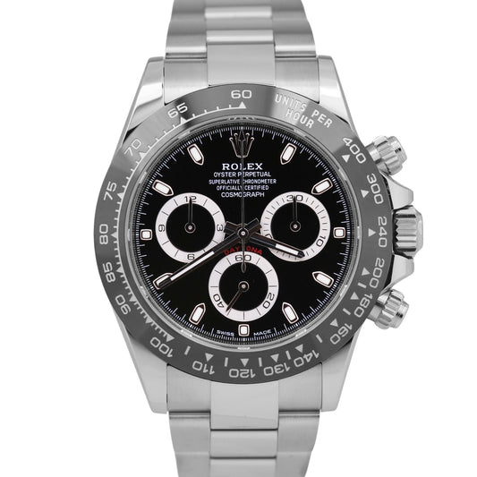 MINT PAPERS Rolex Daytona Cosmograph Black CERAMIC Steel 40mm 116500 LN BOX