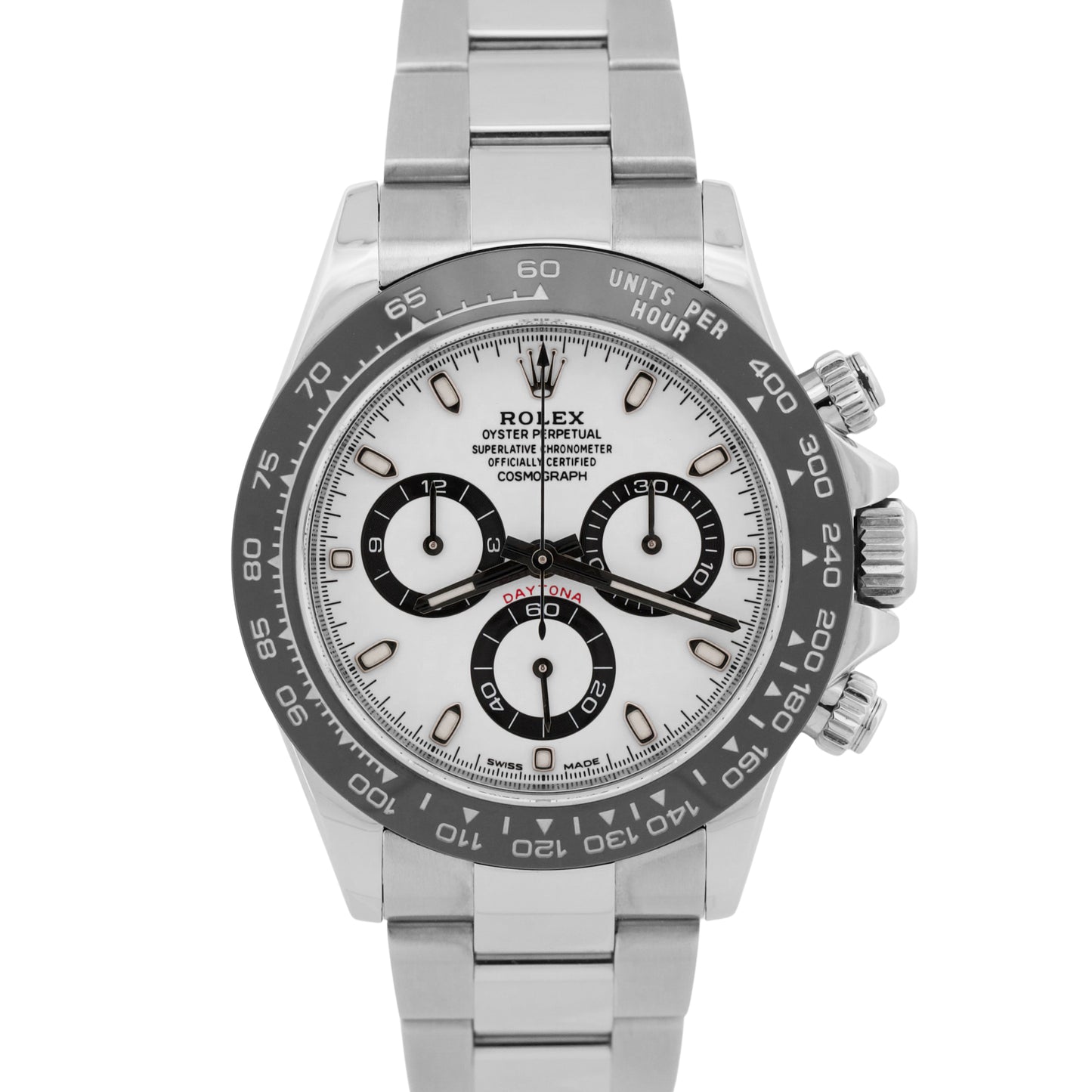 2016 PAPERS Rolex Daytona PANDA White Stainless Steel CERAMIC 40mm 116500 LN BOX