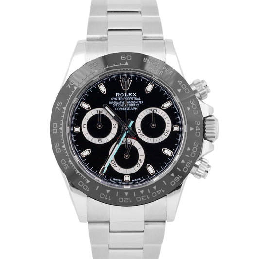 MINT 2022 PAPERS Rolex Daytona Cosmograph Steel Black Ceramic 40mm 116500 LN BOX
