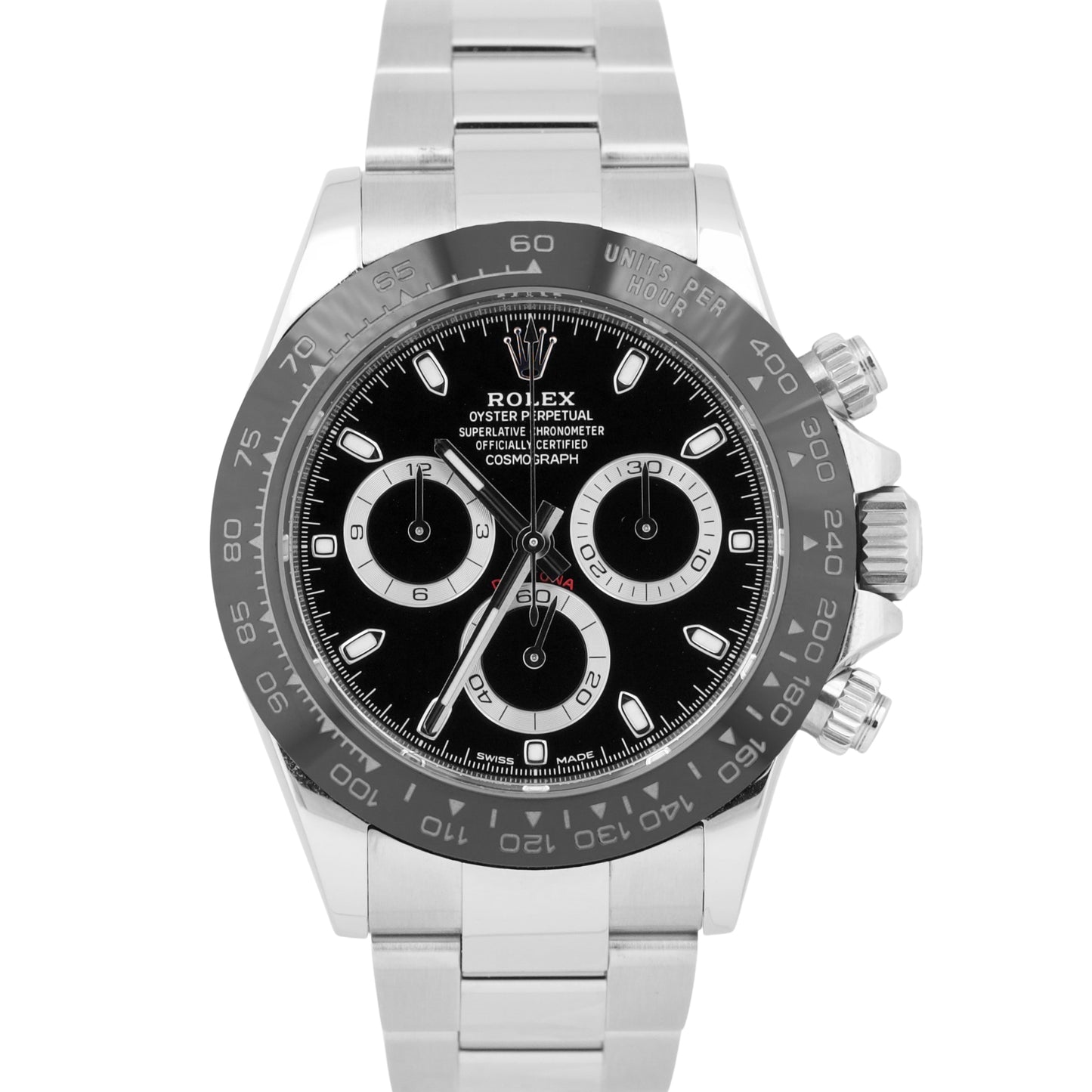 NEW Rolex Daytona Cosmograph PAPERS Stainless Black Ceramic 40mm 116500 LN BOX