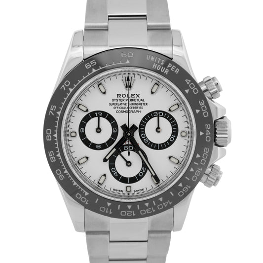 PAPERS Rolex Daytona PANDA White Ceramic Stainless Steel 40mm BOX 116500 LN