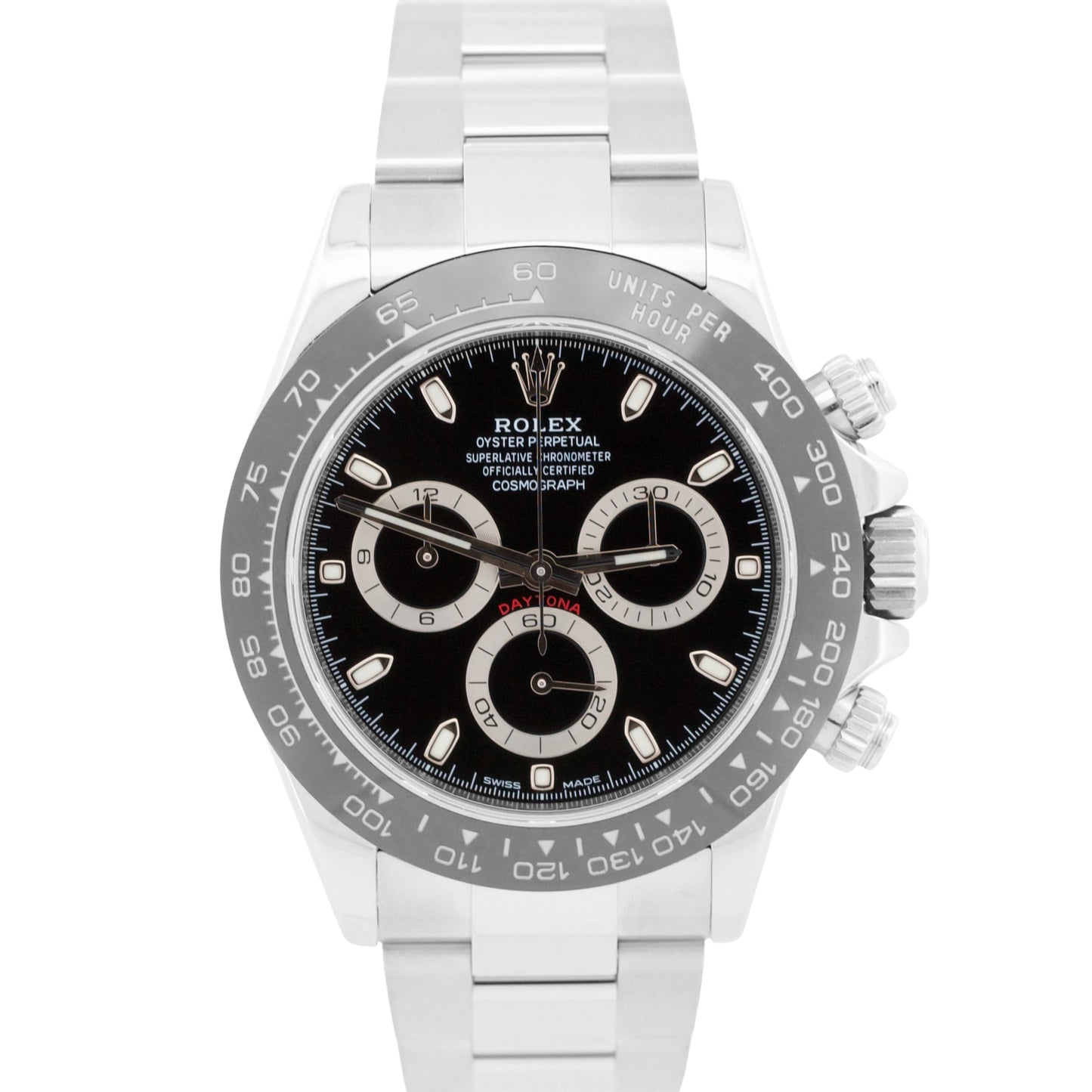 Rolex Daytona Cosmograph BLACK Stainless Steel Ceramic 40mm 116500 LN Watch
