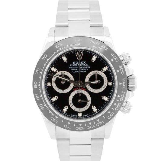 Rolex Daytona Cosmograph BLACK Stainless Steel Ceramic 40mm 116500 LN Watch