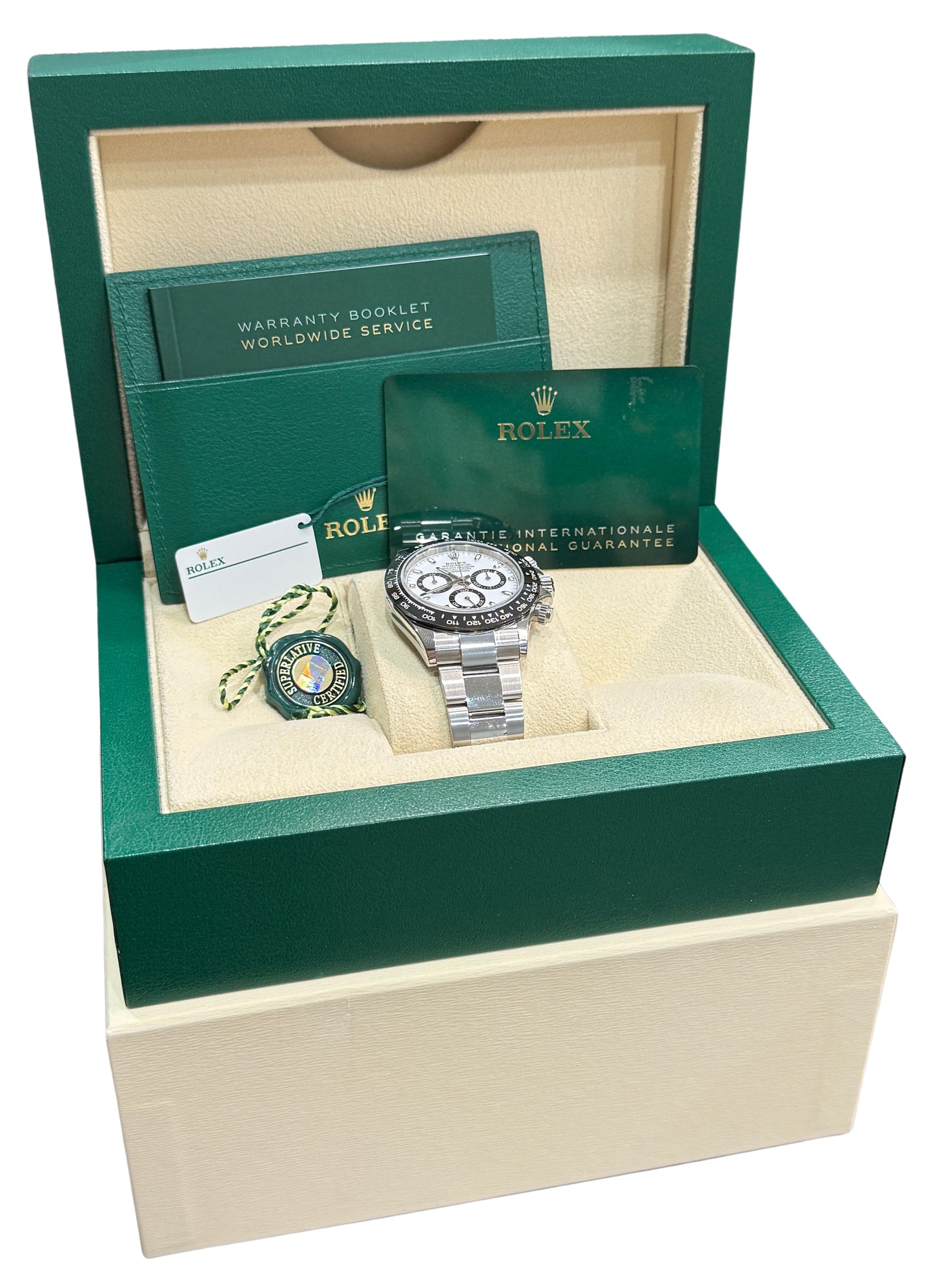 NOS 2021 Rolex Daytona 116500 LN Panda White Black Steel Ceramic 40mm Box Papers