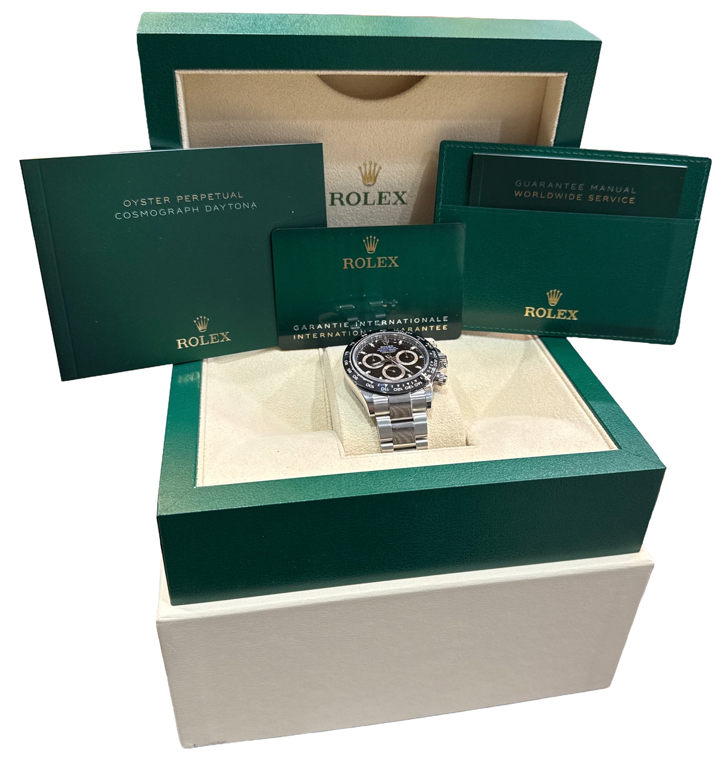 2022 PAPERS Rolex Daytona Cosmograph BLACK Ceramic Stainless 40mm 116500 LN BOX