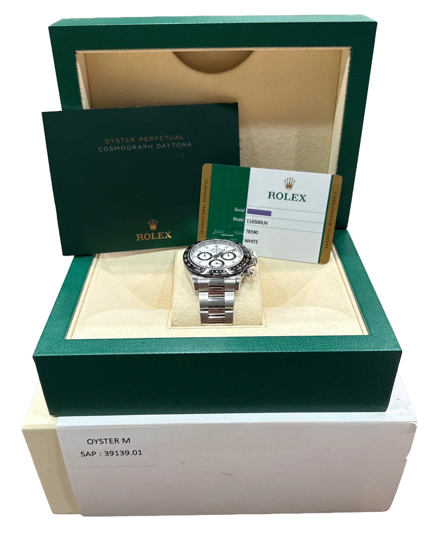 2019 PAPERS Rolex Daytona PANDA White Stainless Steel CERAMIC 40mm 116500 LN BOX