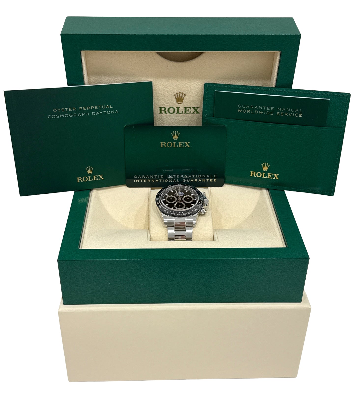 2023 PAPERS Rolex Daytona Cosmograph BLACK Ceramic 40mm Stainless 116500 LN BOX