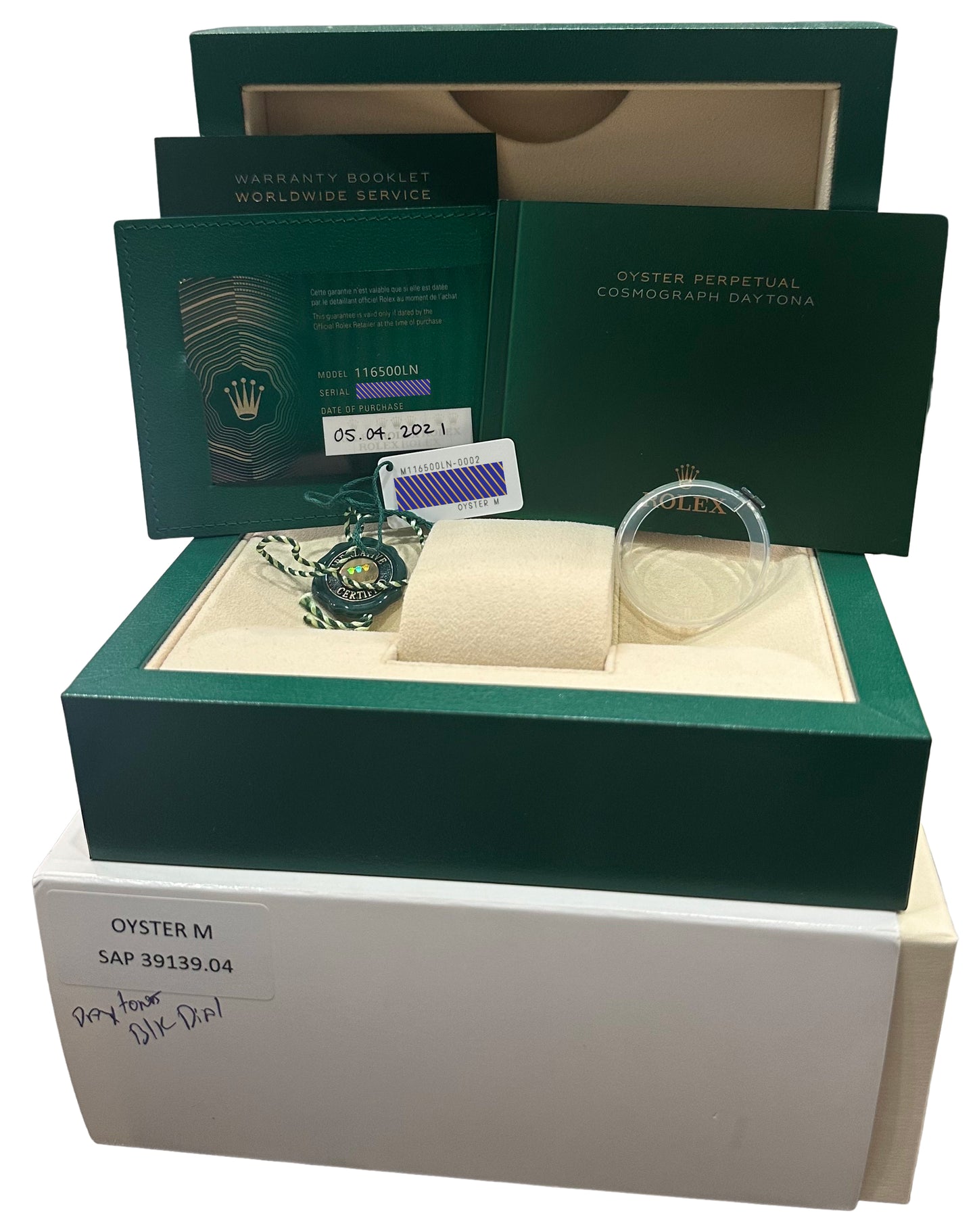 UNPOLISHED 2021 PAPERS Rolex Daytona Cosmograph BLACK Ceramic 40mm 116500 LN BOX