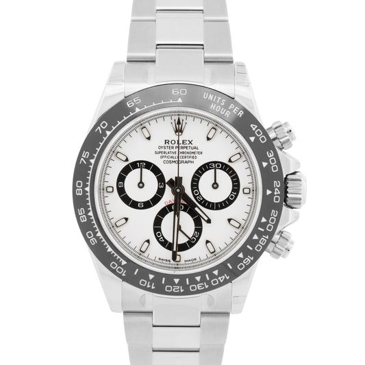 NOS 2021 Rolex Daytona 116500 LN Panda White Black Steel Ceramic 40mm Box Papers