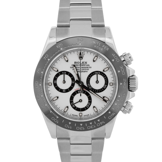 2019 Rolex Daytona Cosmograph 116500LN Panda White Ceramic 40mm Steel Box Papers