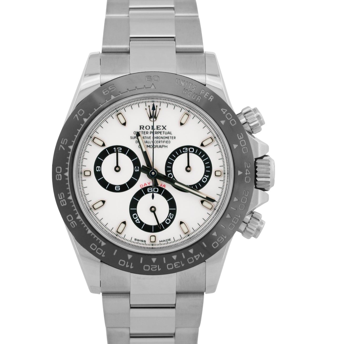 2021 PAPERS Rolex Daytona PANDA White Stainless Steel CERAMIC 40mm 116500 LN BOX