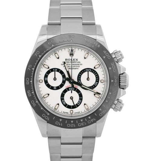 2021 PAPERS Rolex Daytona PANDA White Stainless Steel CERAMIC 40mm 116500 LN BOX