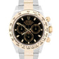 2020 PAPERS Rolex Daytona BLACK Two-Tone Stainless 18K Yellow Gold 116503 BOX