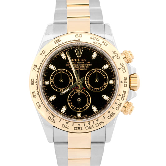 Rolex Daytona Cosmograph BLACK Two-Tone 18K Yellow Gold Stainless Steel 116503