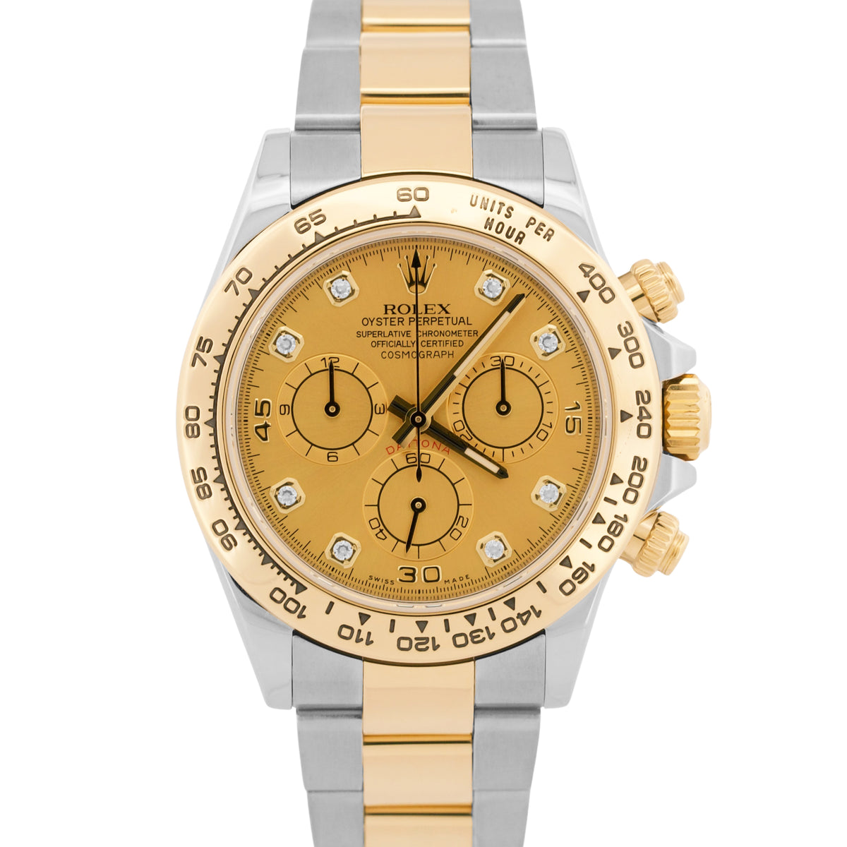 2020 PAPERS Rolex Daytona CHAMPAGNE DIAMOND Two-Tone Steel 18K Gold 116503 BOX