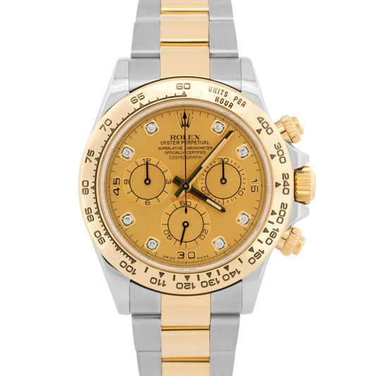2020 PAPERS Rolex Daytona CHAMPAGNE DIAMOND Two-Tone Steel 18K Gold 116503 BOX