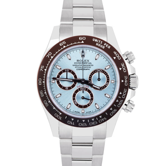 2022 PAPERS Rolex Daytona GLACIER ICE BLUE Dial 40mm Platinum Watch 116506 B+P