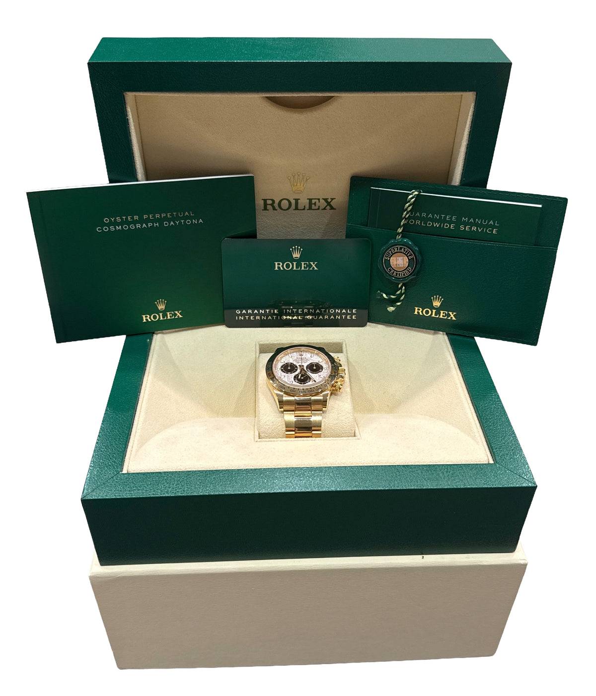 2021 Rolex Daytona 116508 Meteorite 40mm 18K Yellow Gold Watch Box Papers