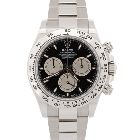 Rolex Daytona Cosmograph 126509 Black 18K White Gold Automatic Oyster Watch Box