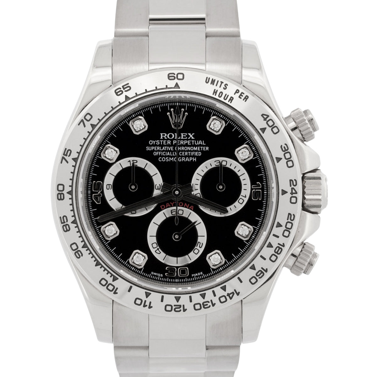 2022 RSC Rolex Daytona Cosmograph 116509 Black Diamond 18K Gold 40mm Box Papers